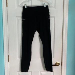 Lorna Jane No Ride Booty Pocket Full Length Leggings Size Medium in Black